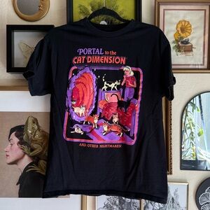 Steven Rhodes portal to the cat dimension t-shirt